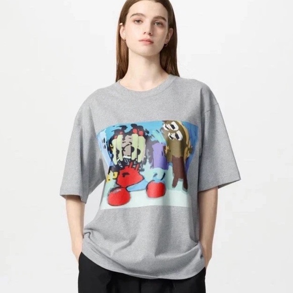 Uniqlo Spongebob Squarepants x Cactus Plant Flea Market Gray Shirt Men's XXL - Picture 3 of 5
